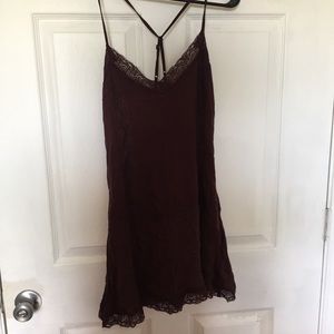 American eagle plum lace cami dress